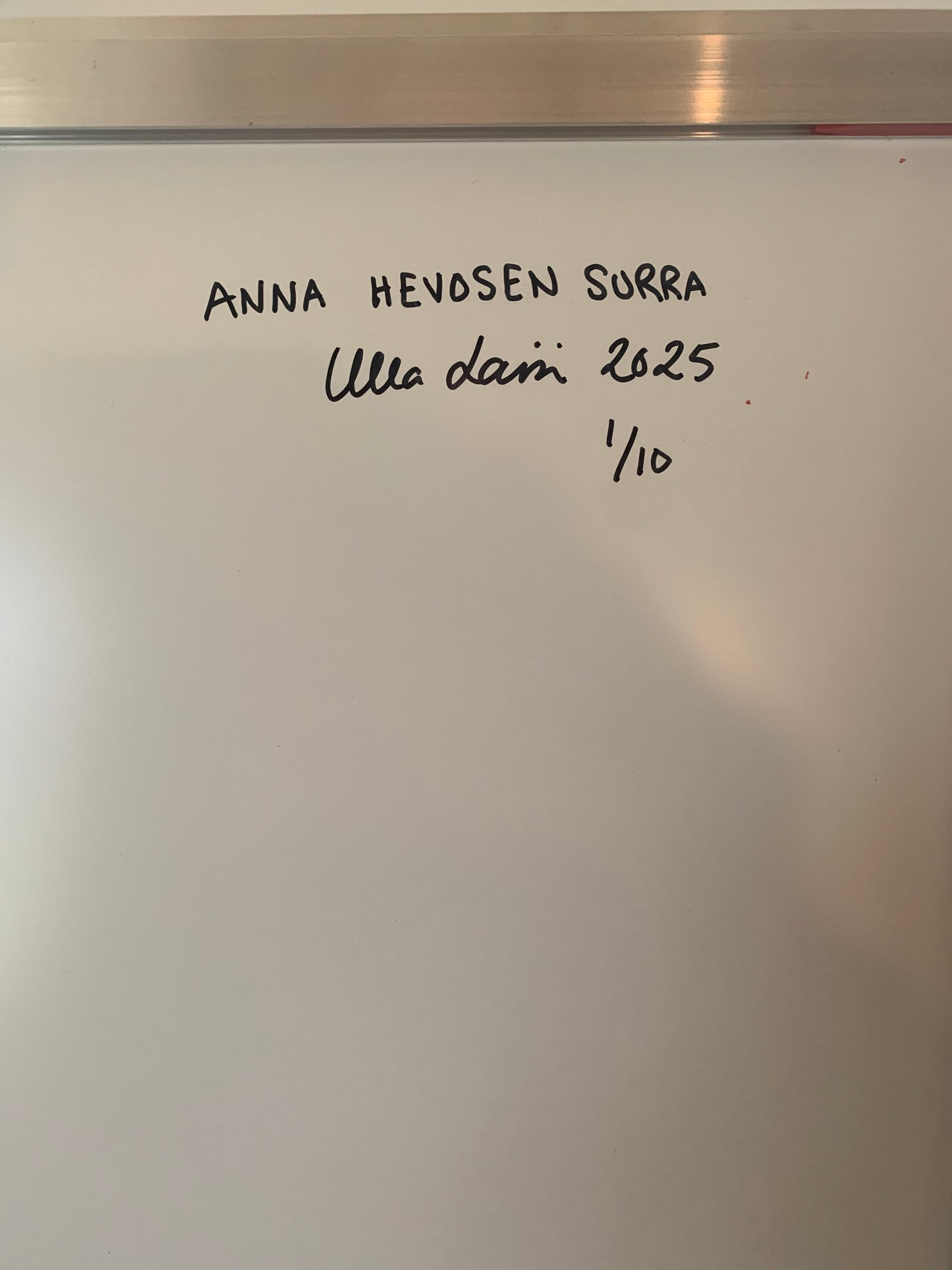 Metallitaulu: Anna hevosen surra