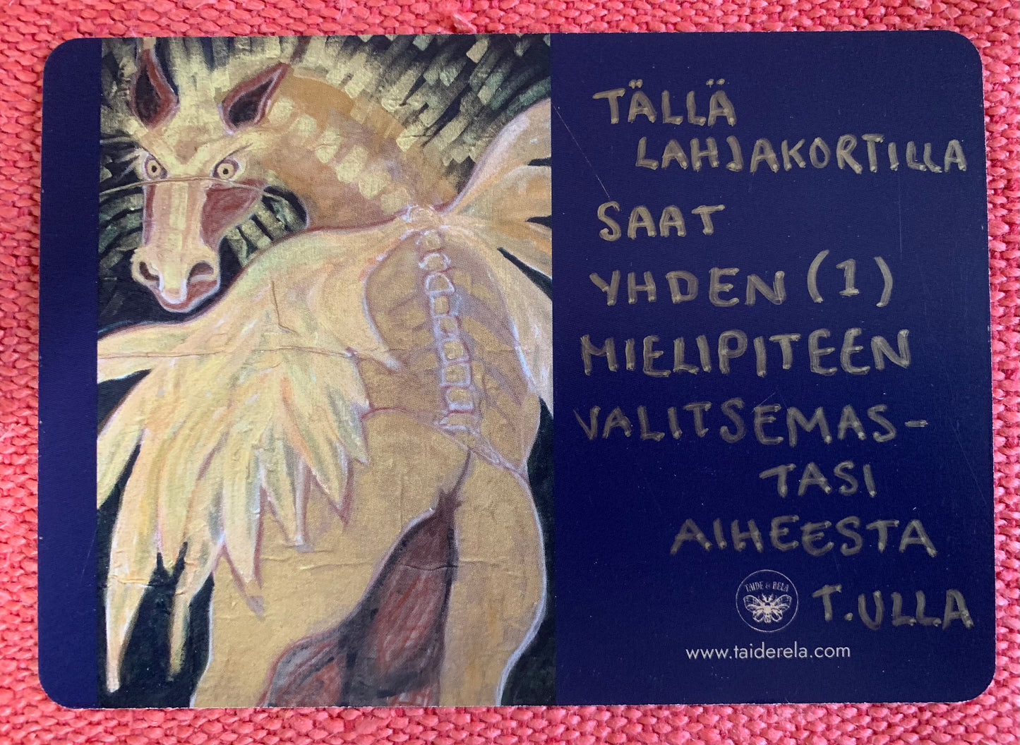 Tyhjä lahjakortti (mielipidettä/aineetonta lahjaa varten)