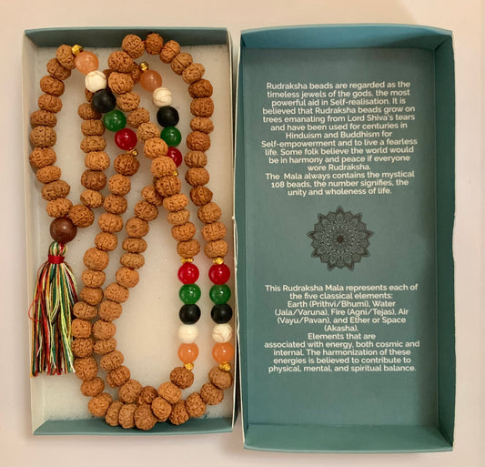 Bali Mala Necklace:  Five element talent Mala