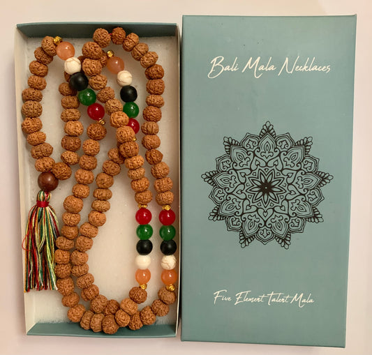 Bali Mala Necklace:  Five element talent Mala