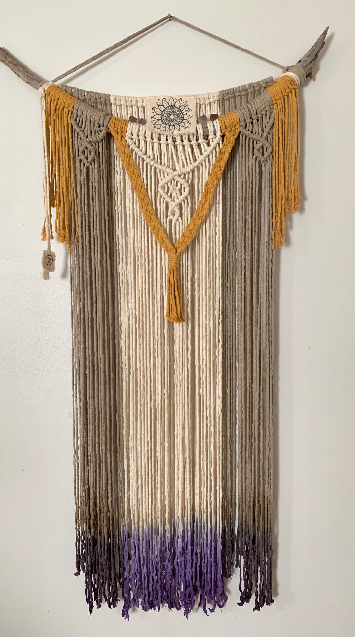 Macrame: auringonkukka
