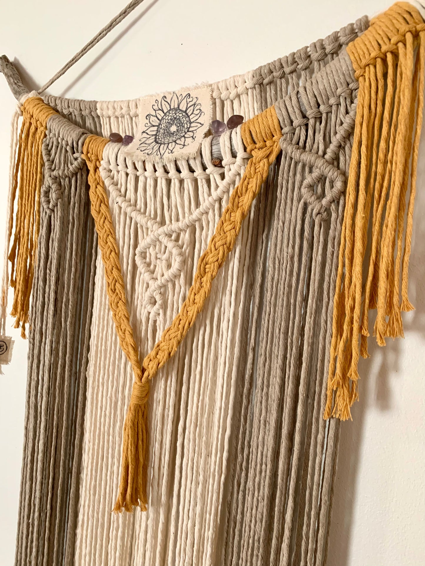 Macrame: auringonkukka